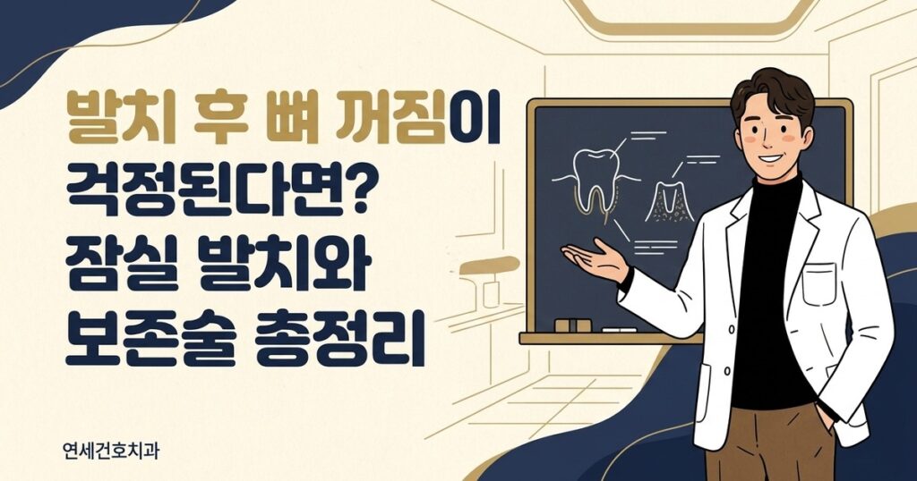 잠실발치와 보존술(소켓 보존) - 연세건호치과