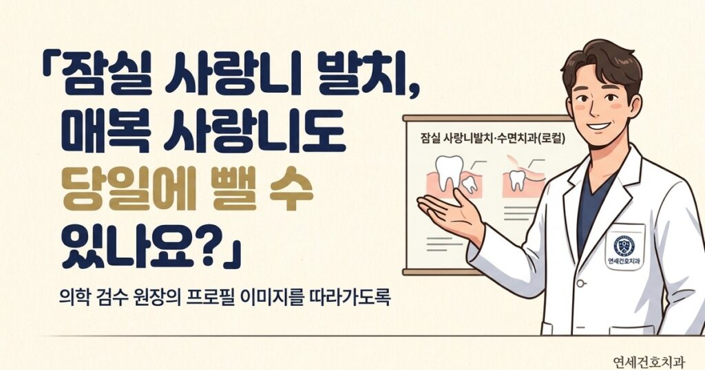 잠실 사랑니발치·수면치과(로컬) - 연세건호치과