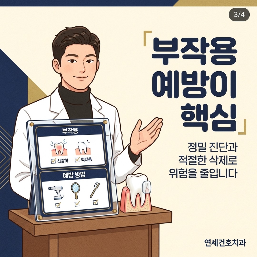 라미네이트 부작용 예방법 설명하는 치과보철과 전문의