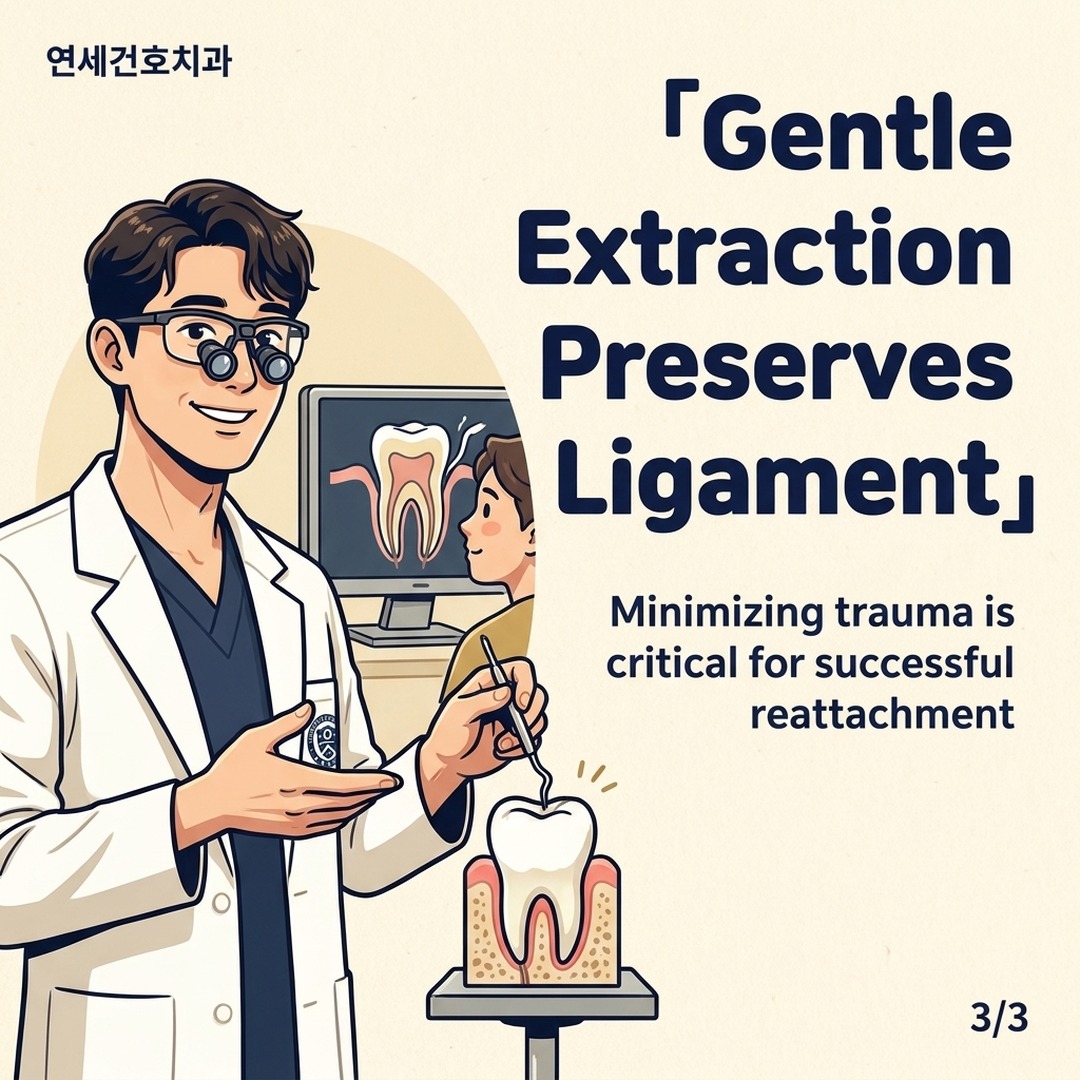 Dentist demonstrating atraumatic tooth extraction technique essential for intentional replantation success