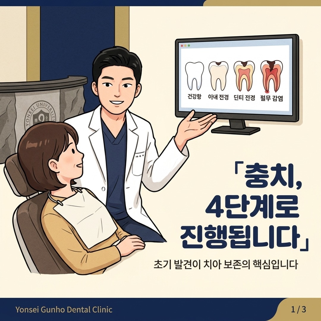 잠실 충치치료 단계별 진행 과정 설명하는 치과 전문의